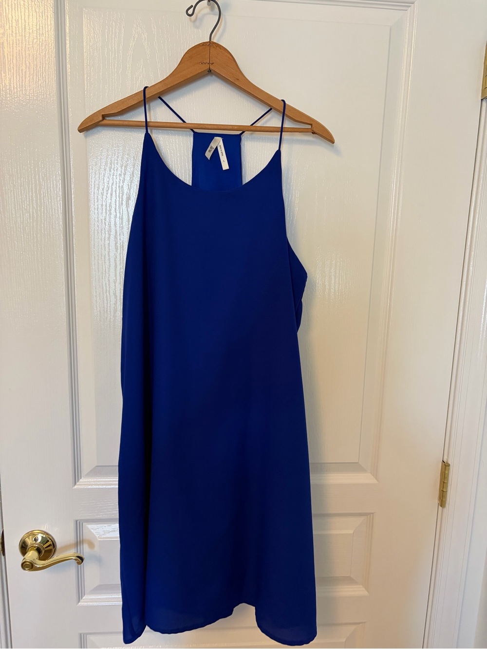 Truth Halter Style with thin straps Royal Blue Slip Dress